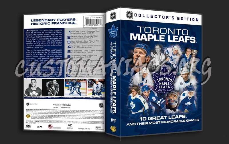 NHL Toronto Maple Leafs 10 Great Leafs dvd cover
