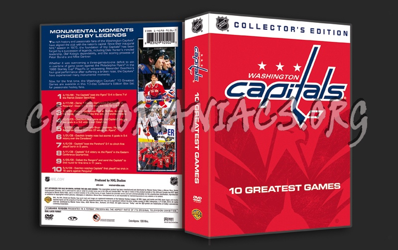 NHL Washington Capitals 10 Greatest Games dvd cover