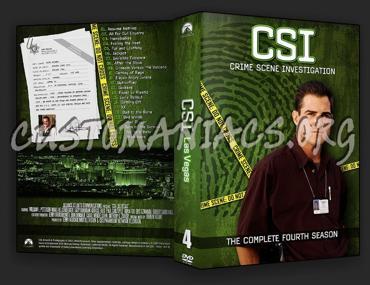 CSI Las Vegas Season 1-10 dvd cover