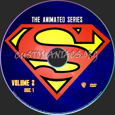 Superman The Animated Series dvd label