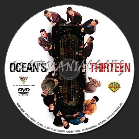 Ocean's Thirteen dvd label