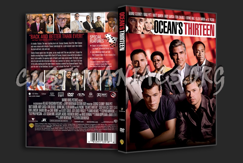 Ocean's Thirteen dvd cover