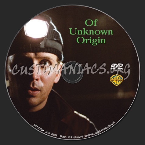 Of Unknown Origin dvd label