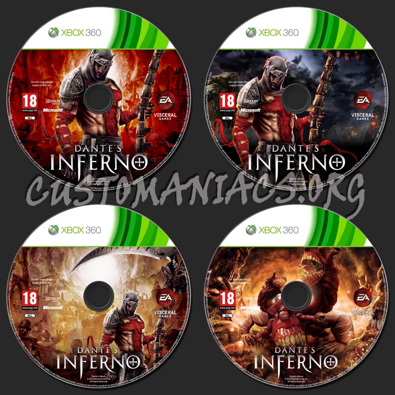 Dante's Inferno dvd label