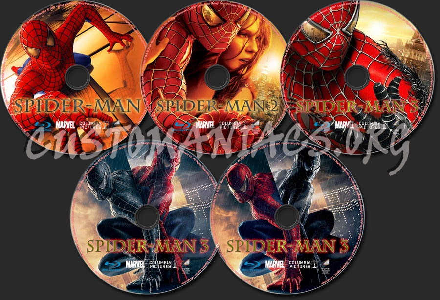 Spider-Man Trilogy blu-ray label