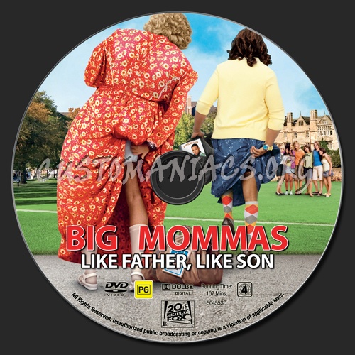 Big Mommas Like Father Like Son dvd label