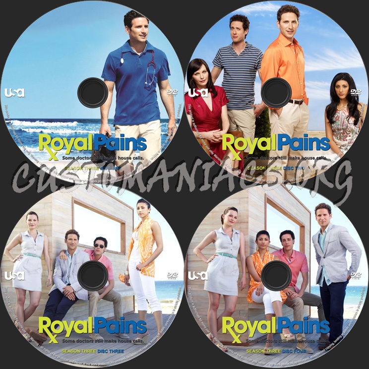 Royal Pains Season 3 dvd label