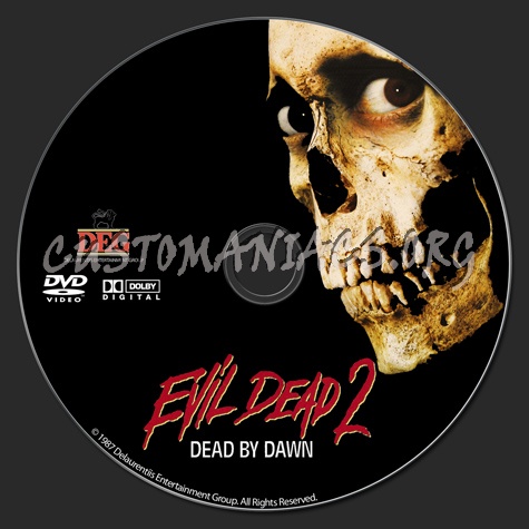 Evil Dead 2: Dead By Dawn dvd label