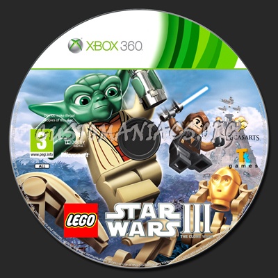 LEGO Star Wars III: The Clone Wars dvd label