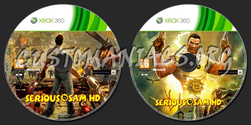 Serious Sam HD dvd label