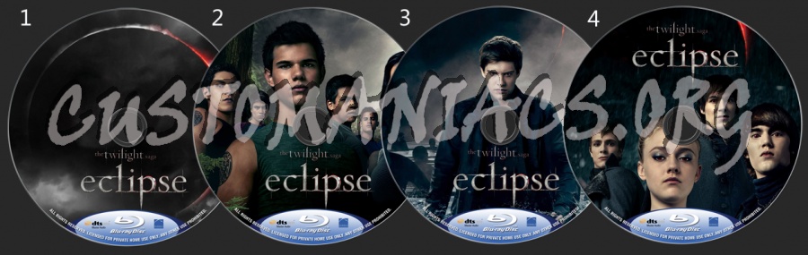 The Twilight Saga Eclipse blu-ray label