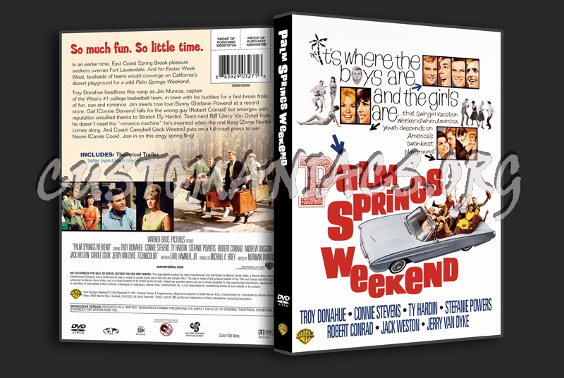 Palm Springs Weekend dvd cover