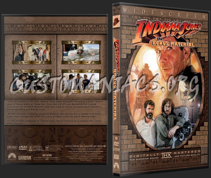 Indiana Jones bonus material! dvd cover