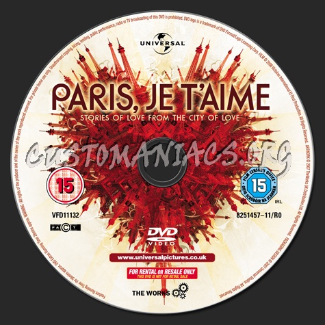Paris, Je t'aime dvd label