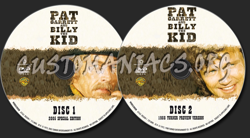 Pat Garrett and Billy the Kid dvd label