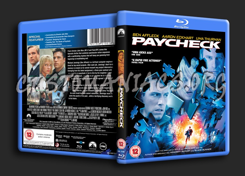 Paycheck blu-ray cover