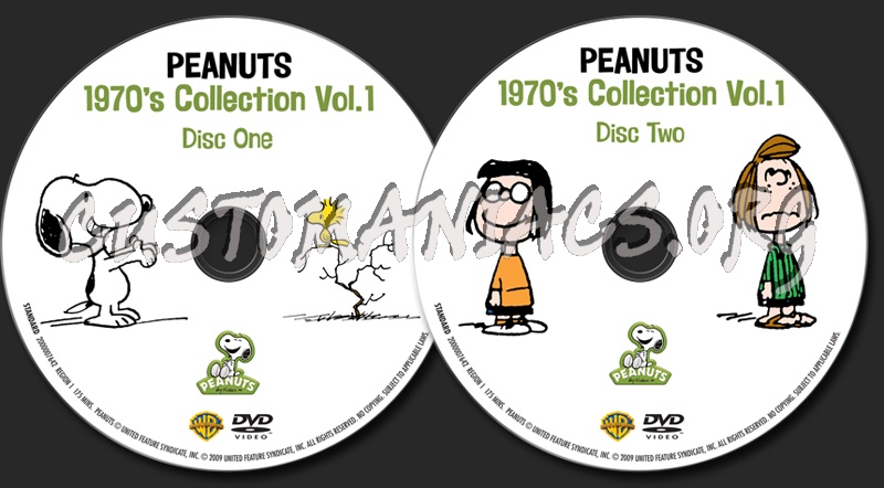 Peanuts 1970's Collection Volume 1 dvd label