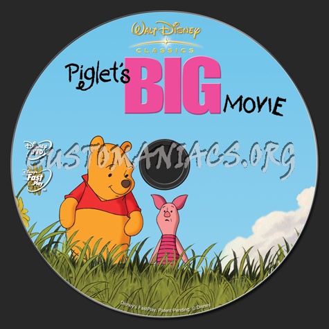 Piglet's Big Movie dvd label