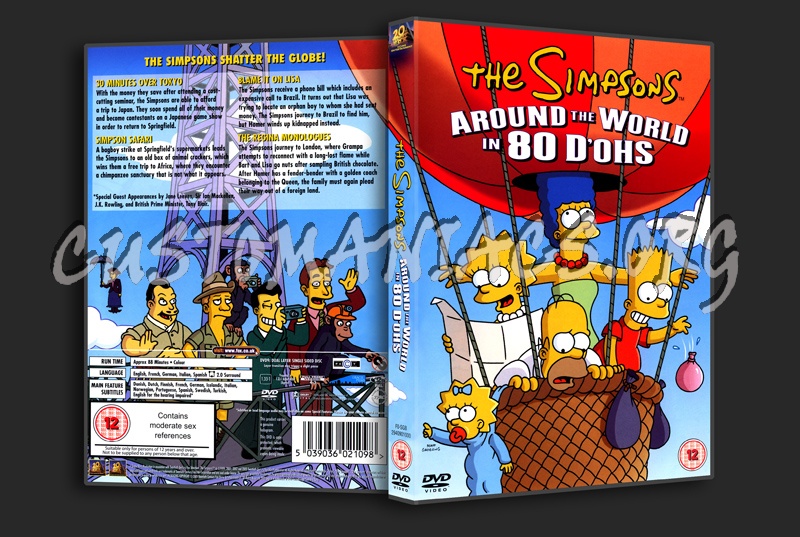 The Simpsons Around the World in 80 D'ohs dvd cover
