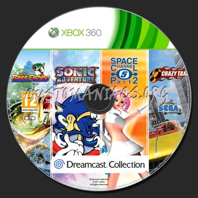 Sega Dreamcast Collection dvd label