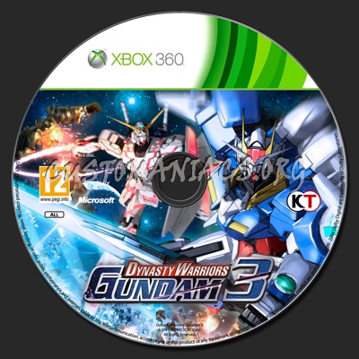 Dynasty Warriors: Gundam 3 dvd label