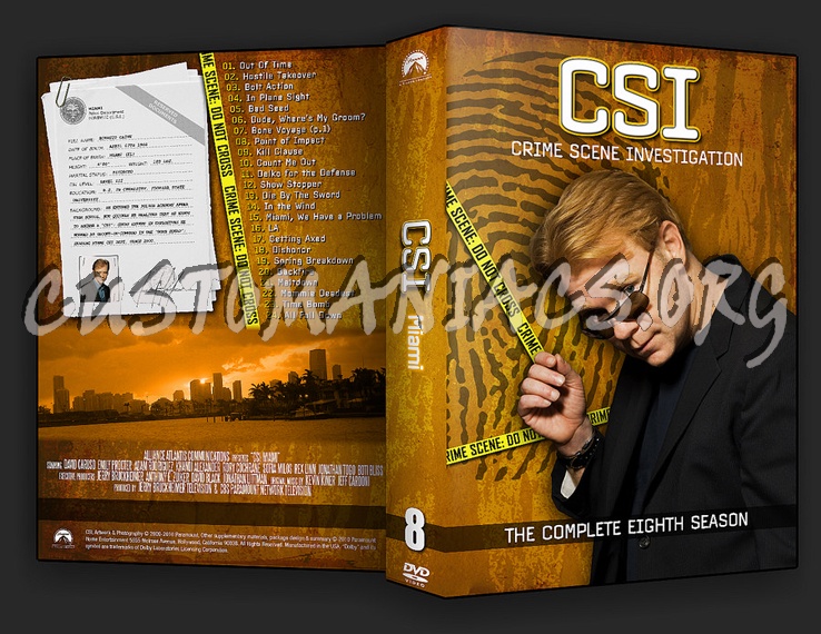 CSI Miami Season 1-8 dvd cover