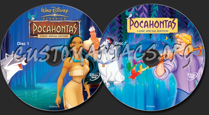 Pocahontas dvd label