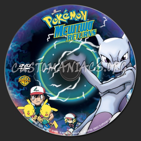 Pokemon Mewtwo Returns dvd label