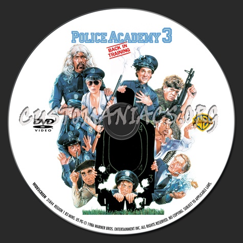 Police Academy 3 dvd label