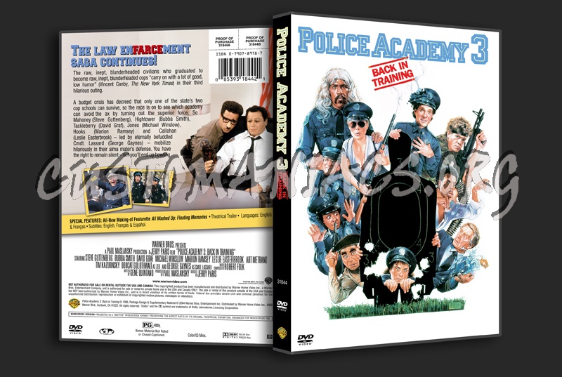 Police Academy 3 dvd cover