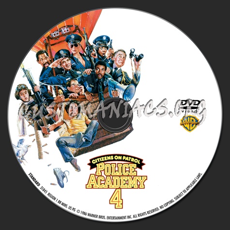 Police Academy 4 dvd label