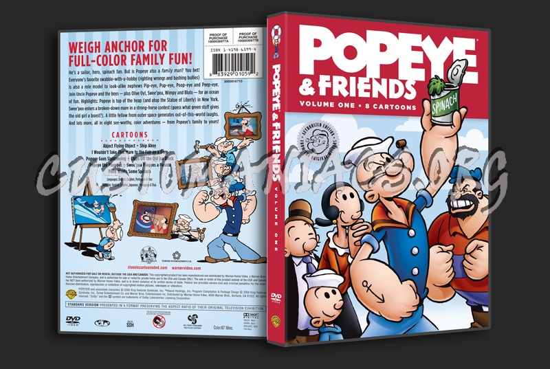 Popeye & Friends Volume 1 dvd cover