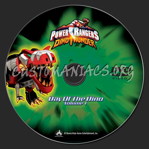 Power Rangers DinoThunder Day of the Dino Volume 1 dvd label