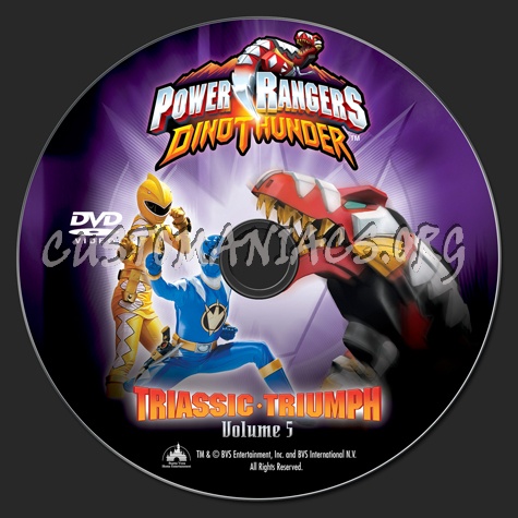 Power Rangers DinoThunder Triassic Triumph Volume 5 dvd label