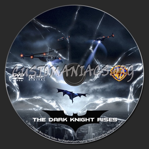 The Dark Knight Rises dvd label