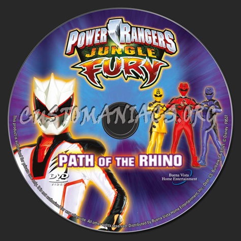 Power Rangers Jungle Fury Path of the Rhino dvd label