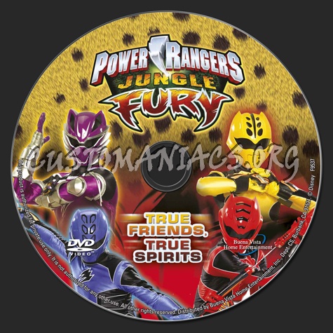 Power Rangers Jungle Fury True Friends, True Spirits dvd label