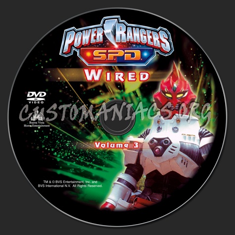 Power Rangers SPD Wired Volume 3 dvd label