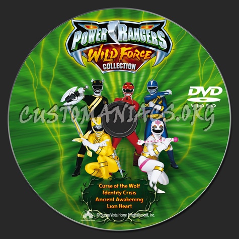 Power Rangers Wild Force Collection dvd label