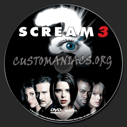 Scream 3 dvd label