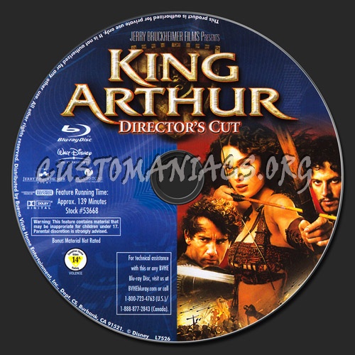 King Arthur blu-ray label