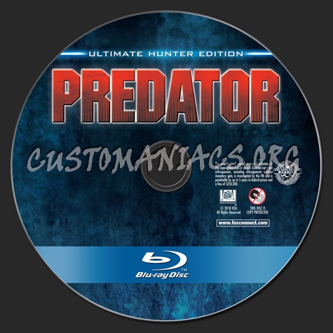 Predator blu-ray label