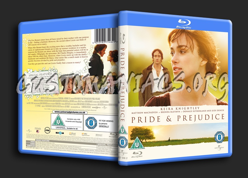 Pride & Prejudice blu-ray cover