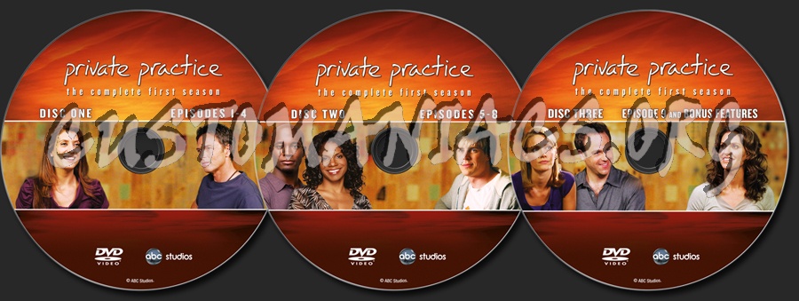 Private Practice Season 1 dvd label