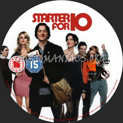 Starter For 10 dvd label