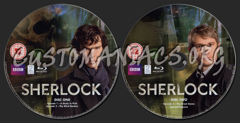 Sherlock Series One blu-ray label