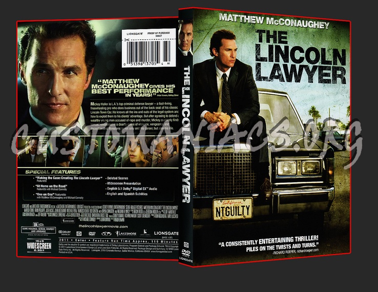 The Lincoln Lawyer dvd cover