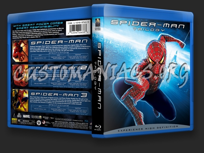 Spider-Man Trilogy blu-ray cover