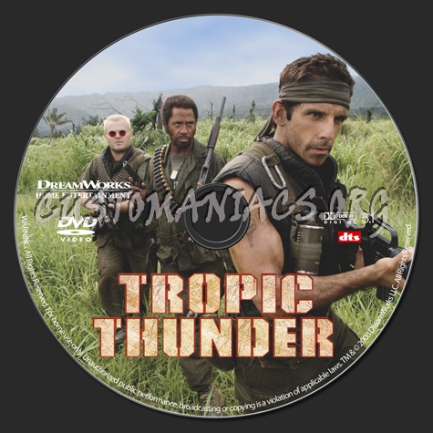 Tropic Thunder dvd label