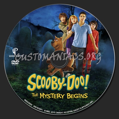 Scooby Doo: The Mystery Begins dvd label